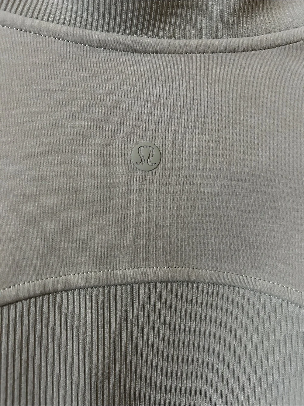 lululemon athletica Taupe Half-Zip Cowl Sweater